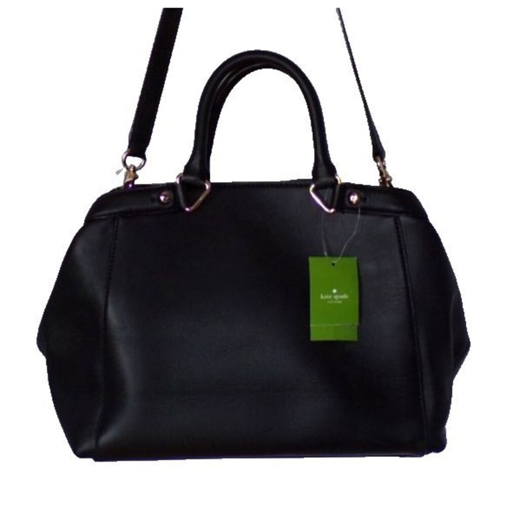 KATE SPADE Hamilton Heights Sloan Black  Leather Satchel Bag Purse NWT! - Picture 4 of 9
